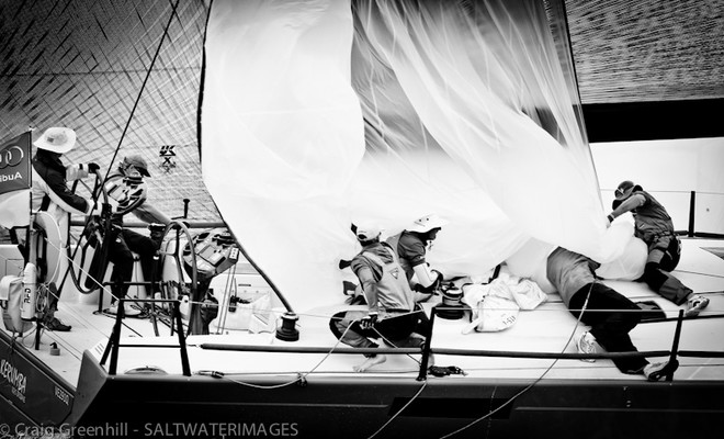 Kerumba, 50 Ft Kerr design built by McConaghy - Audi Hamilton Island Race Week 2012 in B&W © Craig Greenhill / Saltwater Images http://www.saltwaterimages.com.au